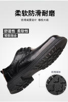 Nuevos hombres de primera capa de cuero de vaca zapatos casuales de cuero de cabeza grande vestido de negocios de cuero de suela gruesa zapatos de los hombres transpirable solo zapatos de los hombres - details 7