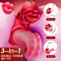Vibrador de Lengua Suave Realista 3 en 1 Estimulador de Clítoris y Punto G - details 6