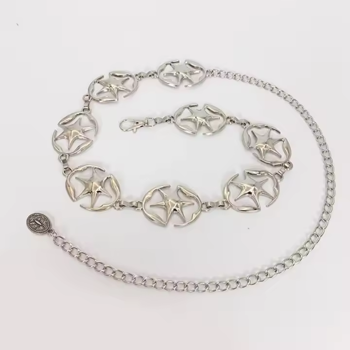 Cinturón de cadena de Metal a moda, cinturón ajustable estilo Punk Y2k, diseños de nicho, accesorios de ropa, 1 ud. - 1