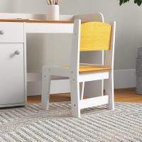 2 Piezas Pupitre Infantil Escritorio para Niños Incluye Silla y con Cajón y para Dormitorio Sala Blanco y Natural - details 7
