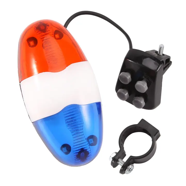 Campana de Bicicleta electrónica para niños, accesorios de bicicleta, 6 LED, bocina de 4 tonos, sirena - 1