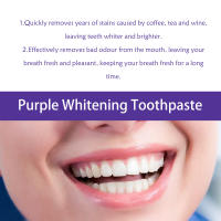 Purple refresca el blanqueamiento bucal, elimina las manchas amarillas, limpia y cuida la pasta de dientes - details 4