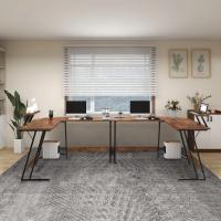 Mesa de Juego en Forma de L 130x130cm Soporte para Monitor Soporte para Auriculares - details 18