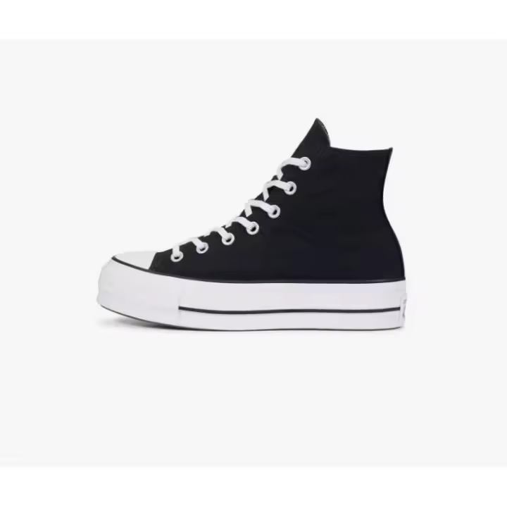 Buroalma Zapatillas Plataforma Chuck Taylo All-Star Plataforma bota Blanca |   Clásicas y elegantes |   Estilo Retro Urbano - 1
