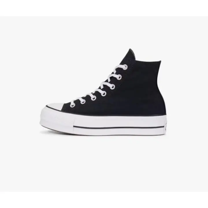 Buroalma Zapatillas Plataforma Chuck Taylo All-Star Plataforma bota Blanca |   Clásicas y elegantes |   Estilo Retro Urbano - 1