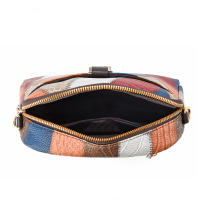 Bolso de hombro a la moda para mujer y niña, bandolera de cuero PU, Color Clash, elegante, para ocio - details 7
