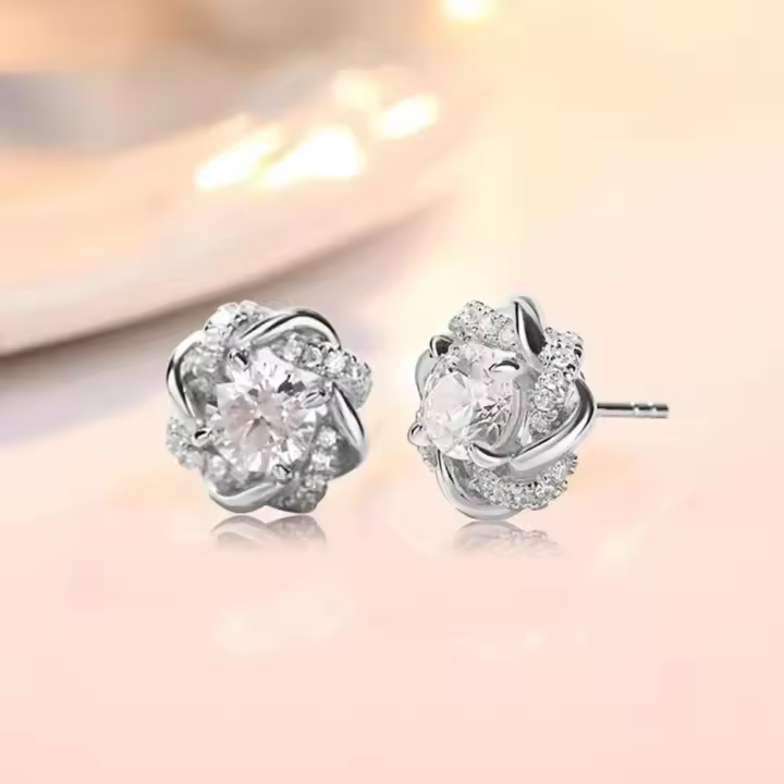 Pendientes de Moissanite de 2 Caratas 6.5mm Estrella de David Moderna Joyería Femenina de Plata 925 Certificada Accesorios para Navidad - 1