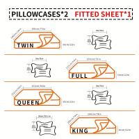 Juego De Sábanas ajustables De Lujo, Suave Y Cómodo, Ropa De Cama, Cuadros Degradados, 3 piezas - details 6