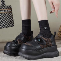 Zapatos de Muffin de Moda Primavera 2025 Calzado de Mujer con Estampado de Leopardo y Correa de Velcro - details 3