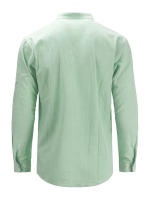 Camisas Polo de Algodón Lino para Hombres Cuello Henley Ligero Colores Sólidos - details 16