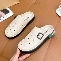 2024 nuevos deslizadores con capucha de suela suave de verano zapatos de playa de madera EVA - details 0