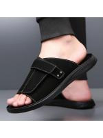 Verano nuevos hombres gladiadores todo partido de cuero de gamuza Casual zapatos transpirables sandalias de playa al aire libre zapatillas más el tamaño - details 11
