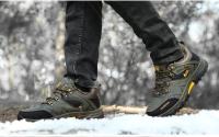 Zapatillas de deporte para hombre, montañismo, cuero impermeable, senderismo, invierno cálido para hombre, botas de nieve, zapatos de trekking al aire libre - details 17