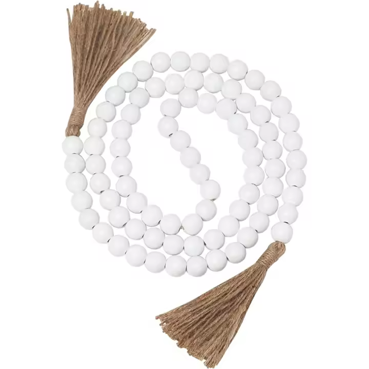 Verde - Guirnalda de Cuentas de Madera de Granja - Decoración de Campo - 1