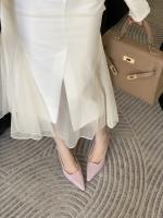 Sandalias de Cabezal de Mujer Versátiles Punta de Tacón Fino Heel Francés Zapatos Individuales - details 4