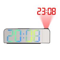 Reloj despertador de proyección Digital alimentado por USB, modo nocturno, reloj de mesa con memoria de apagado, reloj LED de 12H/24H con Cable USB - details 0