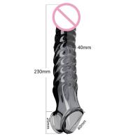 Leten Anillo de manga vibratoria Juguete sexual Cubierta extensora para parejas Eyaculación prolongada Productos eróticos para hombres adultos 18+ - details 9