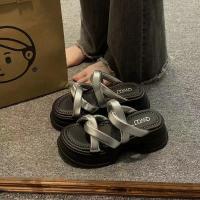 Zapatos de Mujer 2025 Nuevas Sandalias Versátiles para Mujer con Suelas Gruesas y Hermosos Tacones Altos Retro. - details 1