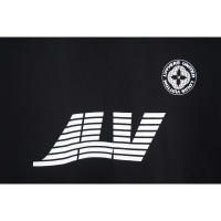 Camiseta Deportiva de Algodón Puro para Hombres Cuello Redondo, Estampado de Logo Delantero, Estilo Básico Casual para el Verano - details 2