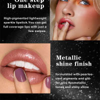 Labial de Brillo Fino de Perla Hidratante Dorado con Resalto Color Fácil - details 3