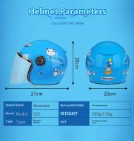 Casco Infantil Con Patrón De Dibujos Animados Lástima Cuatro Estaciones Protección Seguridad Niños Motocicleta Casco Frontal Abierto - details 5