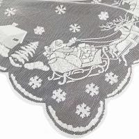 Mantel Ense blanco navideño, decoración de mesa de comedor, funda de Papá Noel, muñeco de nieve, alce, fiesta de boda, regalos de Año Nuevo - details 8