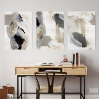 Cuadro de Pintura Nórdica Moderna en Lienzo con Marco Abstracto Geométrico 3PCS Decoración de Pared para Sala de Estar DHROOM - details 6