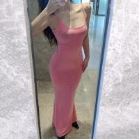 Vestido Largo de Verano Elegante Tanga Bodycon con Tirantes de Spaghetti Estilo Sirena para Mujeres - details 8