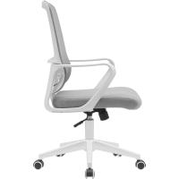 Silla de escritorio ergonómica con ruedas giratorias antiarañazos, respaldo de tela transpirable y soporte lumbar, sillón de estudio u oficina, ajuste de altura del gas 98-108 cm (azul y - details 15