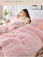 Cubierta de Edredón de Lana Gruesa para Invierno Súper Suave y Cálido Estilo Moderno Lujo Terciopelo Quilt Cover - details 8