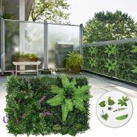 Decoración artificial nacional y de la selva del hogar, plantas falsas, césped colgante, panel de pared verde, valla de jardín, 60x40cm - details 3