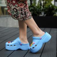 Sandalias clásicas para mujer, zuecos de jardín, zapatos de playa informales, color azul, para el hogar - details 8