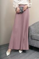 Falda Plisada Elegante Para Mujer Cintura Alta Larga Midi Color Negro Alta Calidad Saia Elegante Para Damas De Negocios Y Fiestas - details 16
