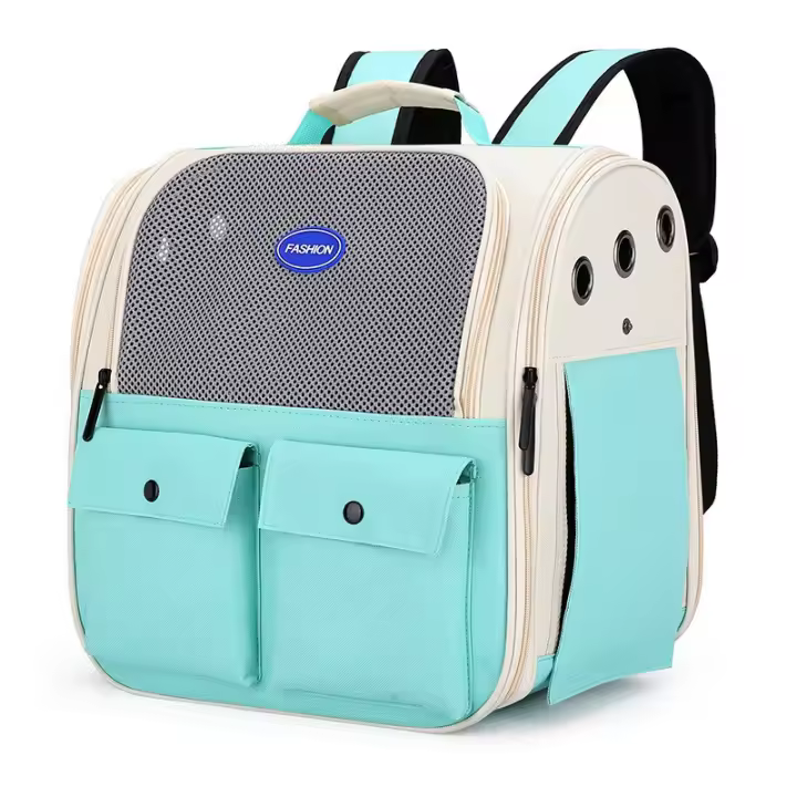 Mochila de Gato Portátil Gran Capacidad, Transpirable, Bolsa de Mascotas al por Mayor con Red - 1
