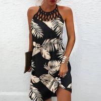 BUNO-Vestidos Retro con cuello en V y estampado Floral en 3D para mujer, vestido Vintage de manga corta acampanado elegante para fiesta, vestido bohemio holgado informal para mujer - details 6
