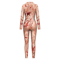 Mono de Halloween para Mujeres, Body con Estampado Digital de Sangre, Leotardo - details 1