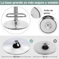 Juego de 2 Taburetes de Bar de Metal Industrial Altura Ajustable 89-111 cm - details 8