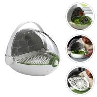 Caja de cría de gusano de seda con forma de cápsula espacial, estuche de plástico transparente con mango, caja de alimentación de reptiles - details 5