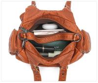 Nuevos bolsos de mujer retro europeos y americanos bolso de moda de un solo hombro oblicuo span bolso de cuero suave lavado - details 39