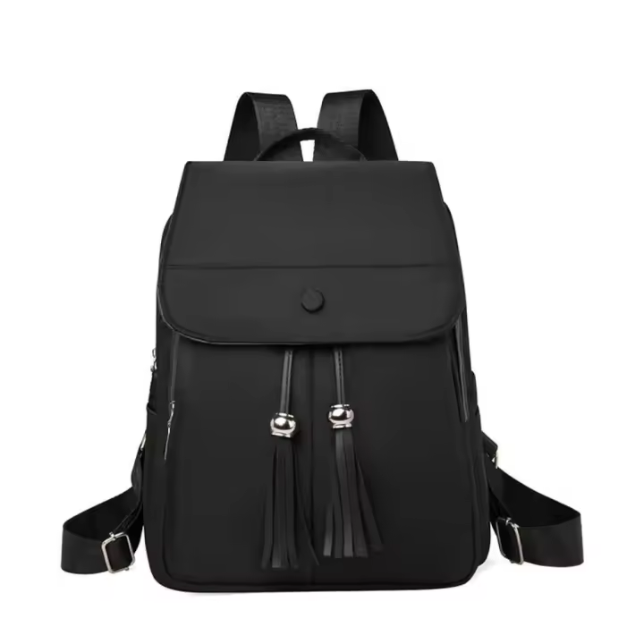 Mochila Oxford de gran capacidad para mujer, bolso de mano Simple, mochila negra para estudiantes, moda - 1
