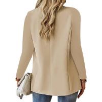 Blazer de primavera para mujer, Blazer elegante de oficina, otoño informal, blanco y negro, manga larga, bolsillo, corte ajustado, nuevo estilo, Blazer para mujer - details 15