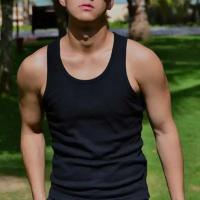 Chaleco deportivo de talla grande para hombre, camiseta sin mangas ajustada elástica de color sólido con absorción de sudor, ropa de calle para gimnasio y fitness - details 1