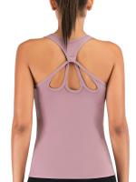 Tops cortos de manga corta para mujer, camisa deportiva de Yoga con berenjena cruzada - details 5