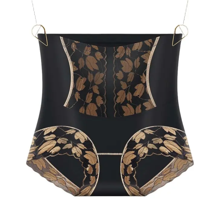 Faja moldeadora de cuerpo posparto de cintura alta, faja de seda de morera para la entrepierna, bragas adelgazantes, ropa interior con Control de barriga, contracción del vientre - 1