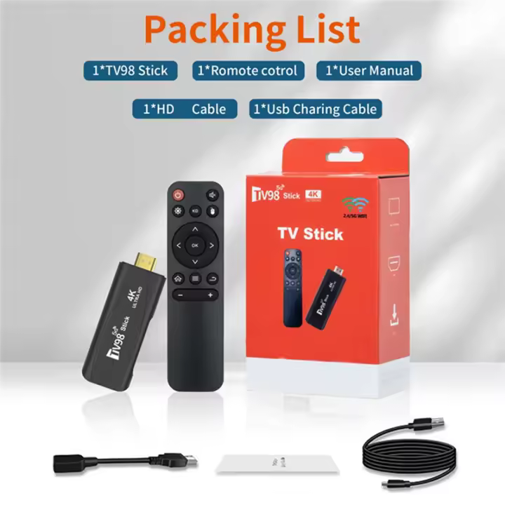 Dispositivo de TV inteligente Rockchip 3228A, decodificador con cuatro núcleos, Android 12,1, Wifi 2,4G, 1GB, 8GB, reproductor 4K, Dongle - 1