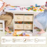 Mesa Infantil con 2 Sillas Muebles de Estar para Habitación de Niños con Espacio de Almacenamiento - details 1