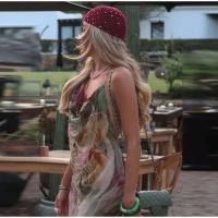 Vestido de Moda para Mujer Bordado con Cuentas Vestido de Verano sin Mangas con Espalda Abierta y Correas Estilo Holiday a la Moda - details 14