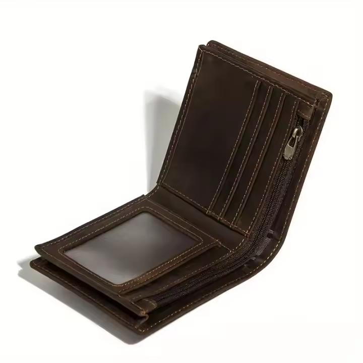 Cartera Vintage de cuero para hombre, Cartera de moda, 1 unidad - 1