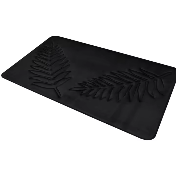 Alfombras de baño de espuma viscoelástica, alfombra de baño de hojas, antideslizante, absorbente de agua fuerte, microfibra, absorbente de agua, B - 1