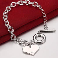 Pulseras de corazón de para mujer, joyería de lujo, recuerdo de boda, artículos de Navidad, joyería - details 1
